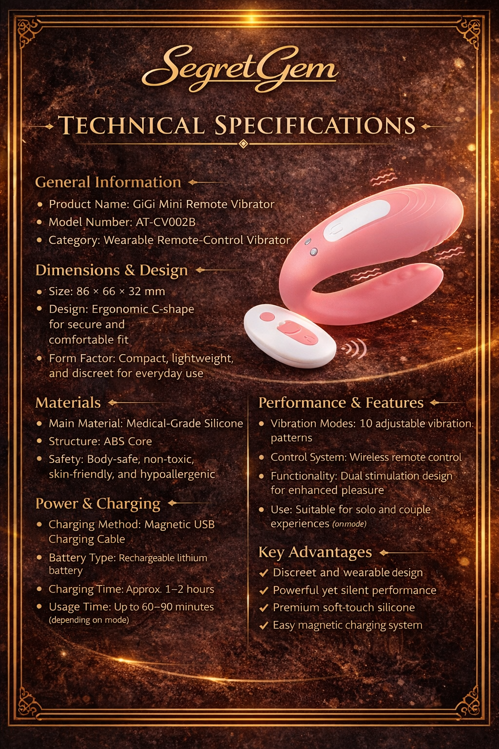 GiGi Mini Remote Vibrator